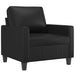 Sofa Chair Black 60 Cm Faux Leather Tpkoxi