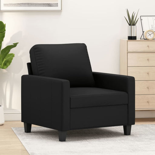 Sofa Chair Black 60 Cm Faux Leather Tpkoxi