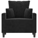 Sofa Chair Black 60 Cm Velvet Tpkxnn
