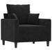 Sofa Chair Black 60 Cm Velvet Tpkxnn