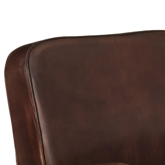Sofa Chair Brown Real Leather Tpkltx