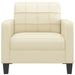 Sofa Chair Cream 60 Cm Faux Leather Tpkobn