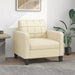 Sofa Chair Cream 60 Cm Faux Leather Tpkobn