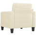 Sofa Chair Cream 60 Cm Faux Leather Tpkobn