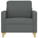Sofa Chair Dark Grey 60 Cm Fabric Tpkalt