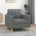 Sofa Chair Dark Grey 60 Cm Fabric Tpkbil