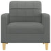 Sofa Chair Dark Grey 60 Cm Fabric Tpkbil