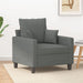 Sofa Chair Dark Grey 60 Cm Fabric Tpkxpx