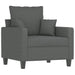 Sofa Chair Dark Grey 60 Cm Fabric Tpkxpx
