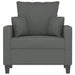 Sofa Chair Dark Grey 60 Cm Fabric Tpkxpx