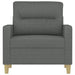 Sofa Chair Dark Grey 60 Cm Fabric Tpkxxb