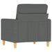 Sofa Chair Dark Grey 60 Cm Fabric Tpkxxb