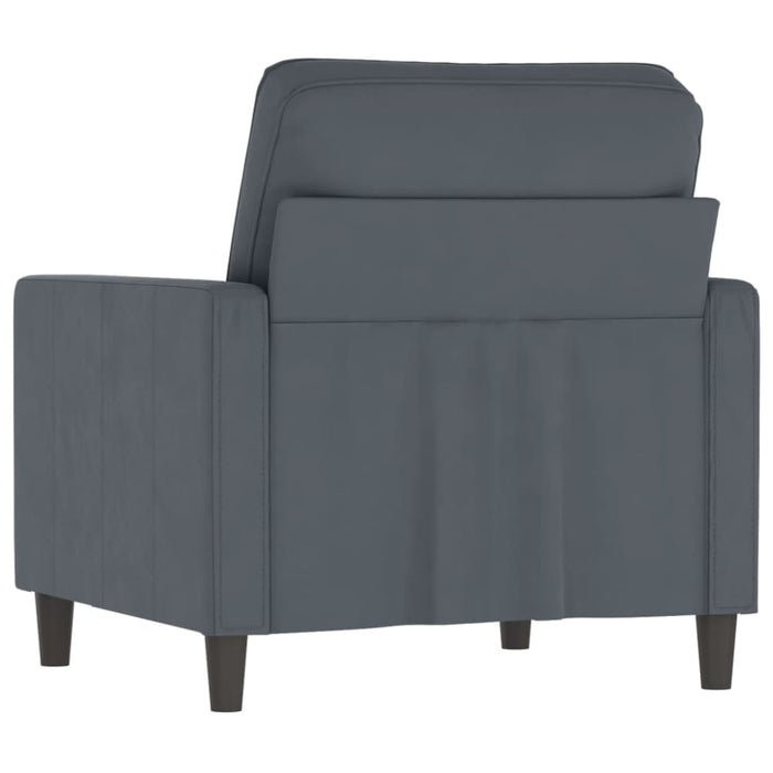 Sofa Chair Dark Grey 60 Cm Velvet Tpkonb