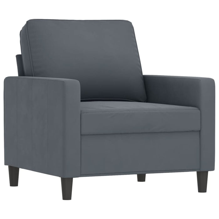 Sofa Chair Dark Grey 60 Cm Velvet Tpkonb