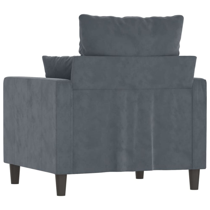 Sofa Chair Dark Grey 60 Cm Velvet Tpkxna