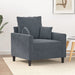 Sofa Chair Dark Grey 60 Cm Velvet Tpkxna