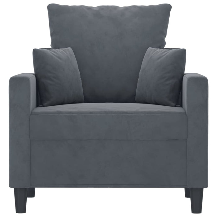 Sofa Chair Dark Grey 60 Cm Velvet Tpkxna