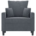 Sofa Chair Dark Grey 60 Cm Velvet Tpkxna