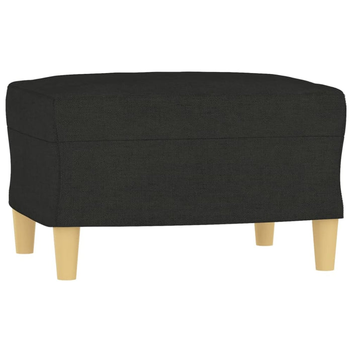 Sofa Chair with Footstool Black 60 Cm Fabric Txbbkki