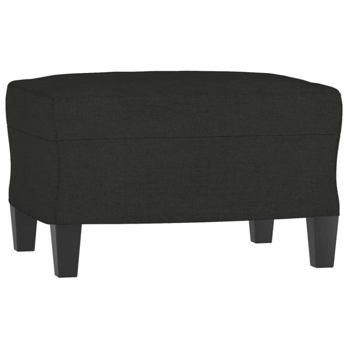 Sofa Chair With Footstool Black 60 Cm Fabric Txbobnp