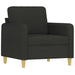 Sofa Chair With Footstool Black 60 Cm Fabric Txboonn