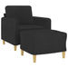 Sofa Chair With Footstool Black 60 Cm Fabric Txboonn