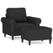 Sofa Chair With Footstool Black 60 Cm Velvet Txboxob