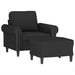 Sofa Chair With Footstool Black 60 Cm Velvet Txboxob