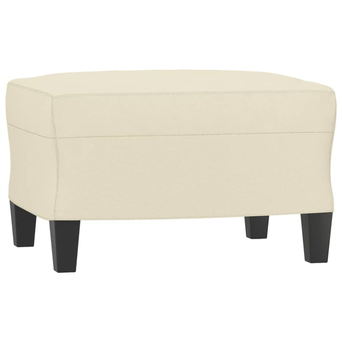Sofa Chair With Footstool Cream 60 Cm Faux Leather Txbobob