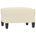Sofa Chair With Footstool Cream 60 Cm Faux Leather Txbobob