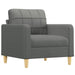 Sofa Chair With Footstool Dark Grey 60 Cm Fabric Txbbkka