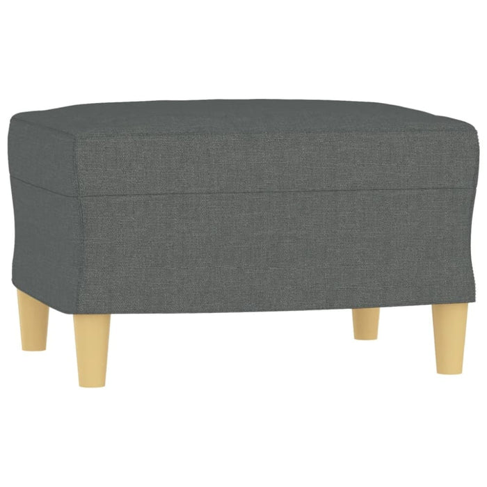 Sofa Chair with Footstool Dark Grey 60 Cm Fabric Txbobll