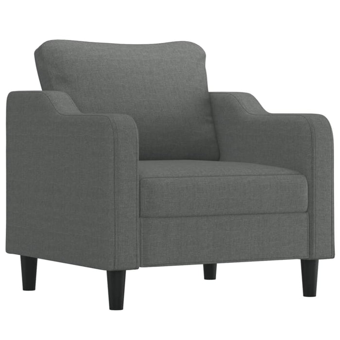 Sofa Chair With Footstool Dark Grey 60 Cm Fabric Txbooxn