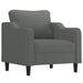Sofa Chair With Footstool Dark Grey 60 Cm Fabric Txbooxn