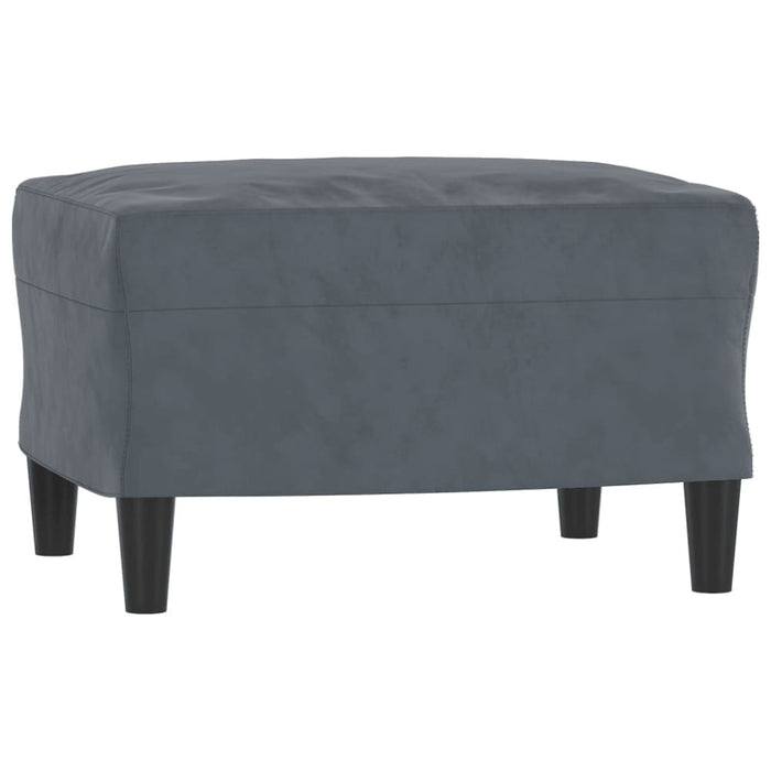 Sofa Chair With Footstool Dark Grey 60 Cm Velvet Txbobkn