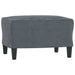 Sofa Chair With Footstool Dark Grey 60 Cm Velvet Txbobkn