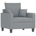 Sofa Chair With Footstool Light Grey 60 Cm Fabric Txbobno