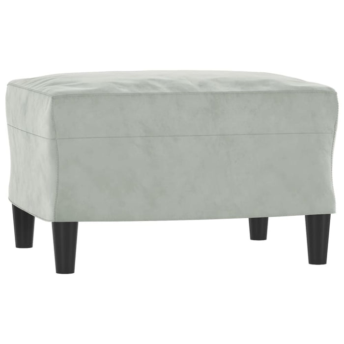 Sofa Chair With Footstool Light Grey 60 Cm Velvet Txbobki