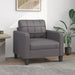 Sofa Chair Grey 60 Cm Faux Leather Tpkobk