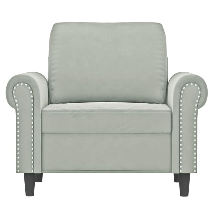 Sofa Chair Light Grey 60 Cm Velvet Tpkpbk