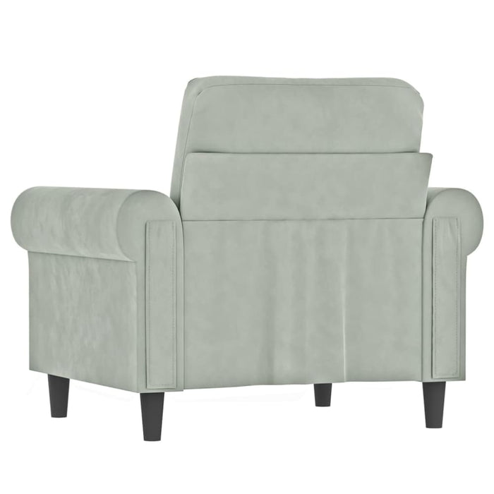 Sofa Chair Light Grey 60 Cm Velvet Tpkpbk