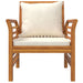 Sofa Chairs with Cream White Cushions 2 Pcs Solid Wood