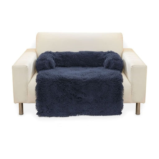 Pet Sofa Cover Soft With Bolster l Size Dark Blue