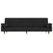 Sofa Bed with Cushions Black Velvet Tponlo