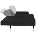 Sofa Bed with Cushions Black Velvet Tponlo