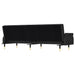 Sofa Bed with Cushions Black Velvet Tponlo