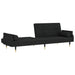 Sofa Bed with Cushions Black Velvet Tponlo