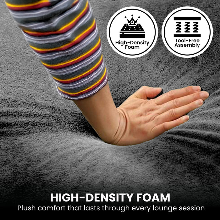 Vani 3 Seater Modular Sofa Set - Dark Grey