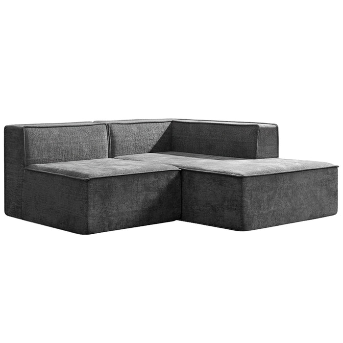 Vani 3 Seater Modular Sofa Set - Dark Grey