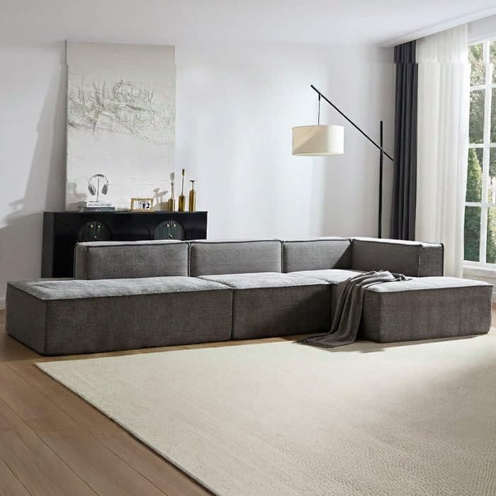Vani 3 Seater Modular Sofa Set - Dark Grey